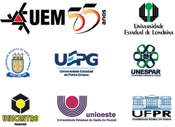 Instituições Integradas: UEM, UEL, UENP, UEPG, UNESPAR, UNICENTRO, UNIOESTE e UFPR